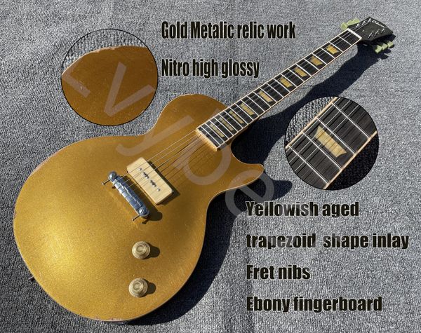 lvyelectric guitar gold metalic relic ntiro painted with cracked lines ebony fingerboard fret nibs yellowish trapezoid shpe inlay
lvyelectric guitar gold metalic relic ntiro painted with cracked lines ebony fingerboard fret nibs yellowish trapezoid shpe inlay