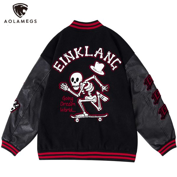 men's jackets aolamegs men oversized jacket funny skull letter embroidered black splicing coat high street stand collar couple casual c, Black;brown
men's jackets aolamegs men oversized jacket funny skull letter embroidered black splicing coat high street stand collar couple casual c, Black;brown