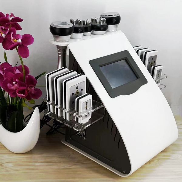 6 in 1 8 40k ultrasonic white handle slimming system cavitation ultrasound fat reduction machine