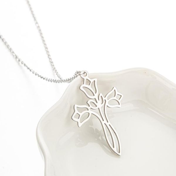 rose flower cross necklace stainless steel christ jesus religious crucifix pendants chain choker prayer baptism amulet for girl women choker, Silver
rose flower cross necklace stainless steel christ jesus religious crucifix pendants chain choker prayer baptism amulet for girl women choker, Silver