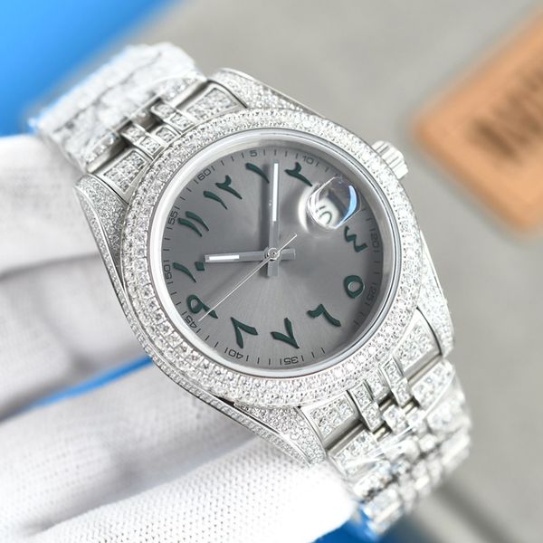 full diamond watch mens automatic mechanical watches waterproof 41mm diamond-studded steel sapphire women business wristwatch montre de luxe, Slivery;golden
full diamond watch mens automatic mechanical watches waterproof 41mm diamond-studded steel sapphire women business wristwatch montre de luxe, Slivery;golden