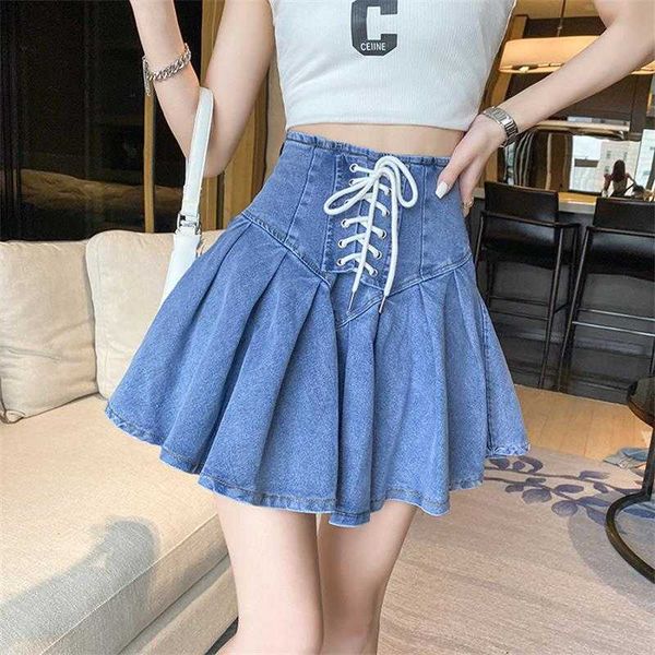 skirts cute denim pleated mini skirt women summer 2022 fashion kawaii high waist bandage a-line jeans skirt for girls l230224, Black
skirts cute denim pleated mini skirt women summer 2022 fashion kawaii high waist bandage a-line jeans skirt for girls l230224, Black
