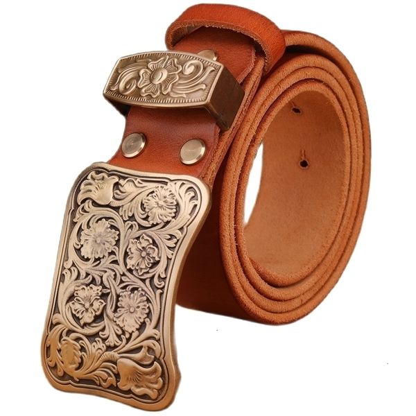 waist chain belts solid brass flower buckle brown black mens belts luxury full grain cowhide genuine leather vintage gold waist women 230223
waist chain belts solid brass flower buckle brown black mens belts luxury full grain cowhide genuine leather vintage gold waist women 230223