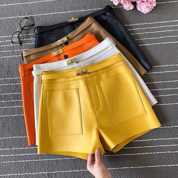 women s shorts factory arrival real sheepskin leather women casual genuine versatile 230223, White;black
women s shorts factory arrival real sheepskin leather women casual genuine versatile 230223, White;black