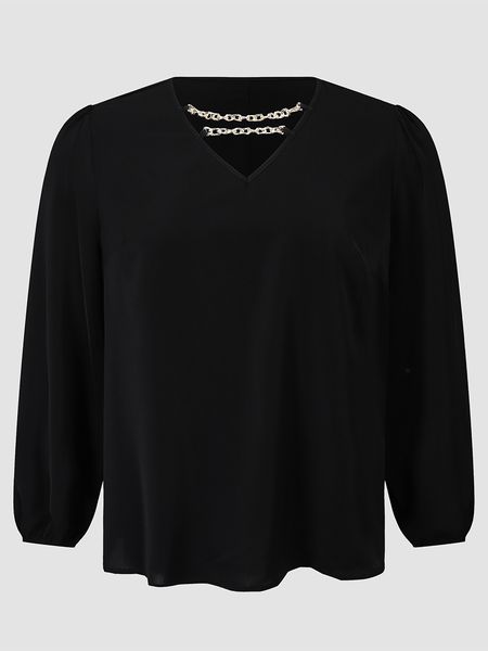 women's plus size t-shirt finjani plus size women blouses black v-tie double chain women's t-shirts fashion casual women's lo
women's plus size t-shirt finjani plus size women blouses black v-tie double chain women's t-shirts fashion casual women's lo