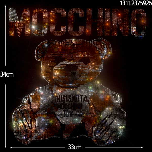 2023 super flash cute drawing bear heavy industry drill pattern clothing accessories factory, Black
2023 super flash cute drawing bear heavy industry drill pattern clothing accessories factory, Black