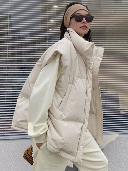 women s vests winter loose waistcoat puffer vest for streetwear oversize windproof sleeveless jacket lightweight 230223, Black;white
women s vests winter loose waistcoat puffer vest for streetwear oversize windproof sleeveless jacket lightweight 230223, Black;white