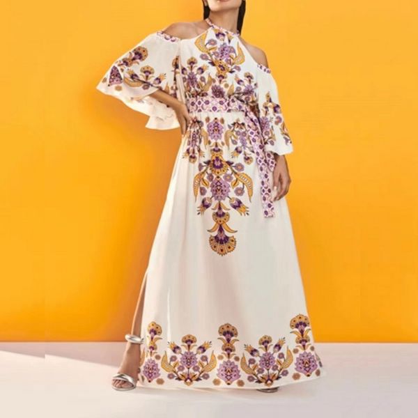long dress 2023 summer casual dresses floral printed casual dresses, Black;gray
long dress 2023 summer casual dresses floral printed casual dresses, Black;gray