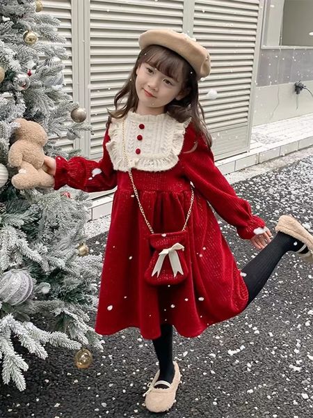 girl s dresses girls dress velvet winter christmas girls princess autumn children s year 230224, Red;yellow
girl s dresses girls dress velvet winter christmas girls princess autumn children s year 230224, Red;yellow