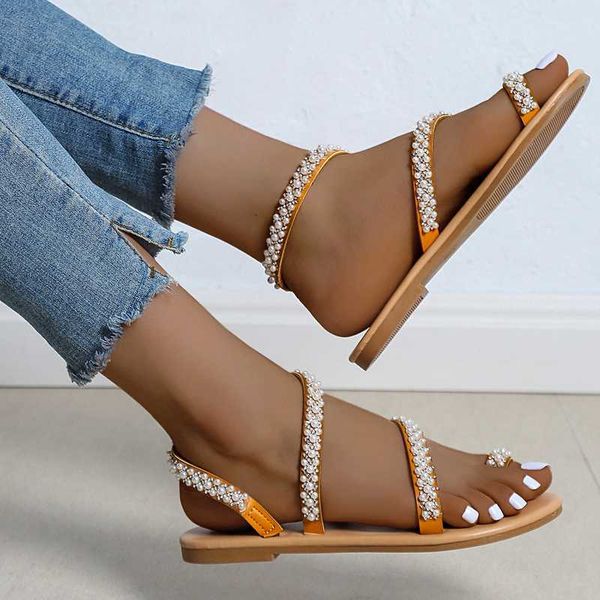 sandals 2022 new summer fashion women's sweet boho pearl embellished flats plus size beach resort shoes basic y2302, Black
sandals 2022 new summer fashion women's sweet boho pearl embellished flats plus size beach resort shoes basic y2302, Black
