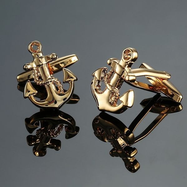 cuff links dy brass material fashion captain golden ship anchor cufflinks men s french shirt cufflink 230223, Silver
cuff links dy brass material fashion captain golden ship anchor cufflinks men s french shirt cufflink 230223, Silver