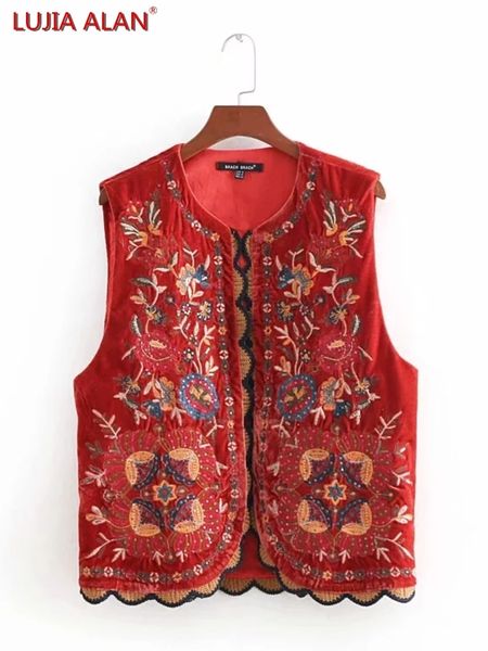 women's jackets sequins embroidery velvet women vest coat casual lady loose sleeveless national style female streetwear lujia alan c58, Black;brown
women's jackets sequins embroidery velvet women vest coat casual lady loose sleeveless national style female streetwear lujia alan c58, Black;brown