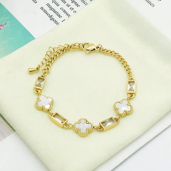 fashion luxury white shell clover charm bracelet handmade designers jewelry for gift, Golden;silver
fashion luxury white shell clover charm bracelet handmade designers jewelry for gift, Golden;silver