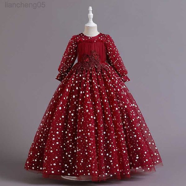 girl's dresses new princess dress children's long-sleeved puffy dress occidental birthday party performance dress host dress w0224, Red;yellow
girl's dresses new princess dress children's long-sleeved puffy dress occidental birthday party performance dress host dress w0224, Red;yellow