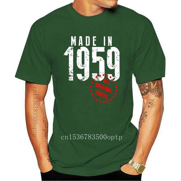 men's tshirts made in 1959 all original parts birthday t shirt anniversary birth man's short sleeve tees cotton clothes p 230223, White;black
men's tshirts made in 1959 all original parts birthday t shirt anniversary birth man's short sleeve tees cotton clothes p 230223, White;black
