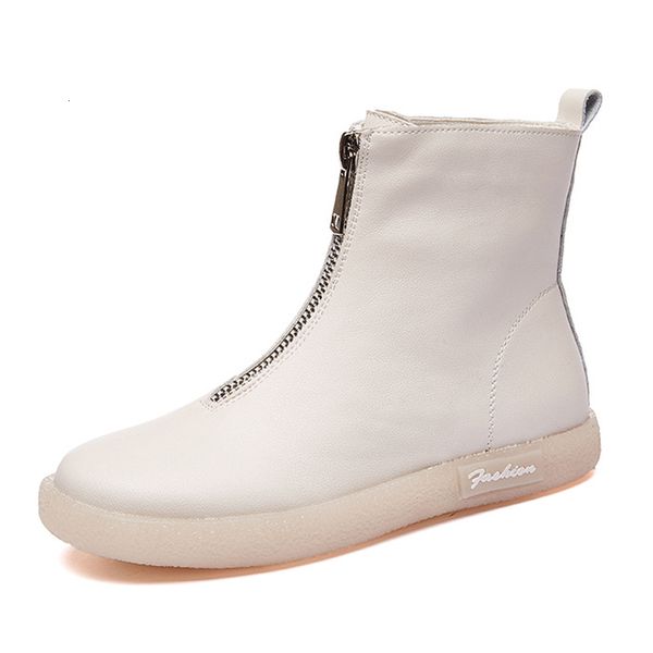 dress shoes genuine leather flat shoes with hanging up to the ankle boots women autumn spring fashion zipper sport female casual sneake 2302, Black
dress shoes genuine leather flat shoes with hanging up to the ankle boots women autumn spring fashion zipper sport female casual sneake 2302, Black
