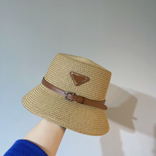 women classic designer luxury brand bucket hat new simple and versatile straw woven basin hats fashion inverted triangle sun-visor summer tr, Blue;gray
women classic designer luxury brand bucket hat new simple and versatile straw woven basin hats fashion inverted triangle sun-visor summer tr, Blue;gray