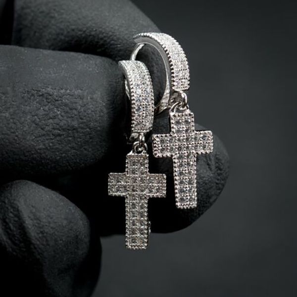 hip hop stud cross inlaid shiny zircon pendant earrings charm men's hypoallergenic earrings rock rap trend party jewelry gifts, Golden;silver
hip hop stud cross inlaid shiny zircon pendant earrings charm men's hypoallergenic earrings rock rap trend party jewelry gifts, Golden;silver