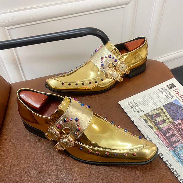 dress shoes gold double buckle wedding men loafers rivet breathable fashion handmade mens business size 3546 230224, Black
dress shoes gold double buckle wedding men loafers rivet breathable fashion handmade mens business size 3546 230224, Black