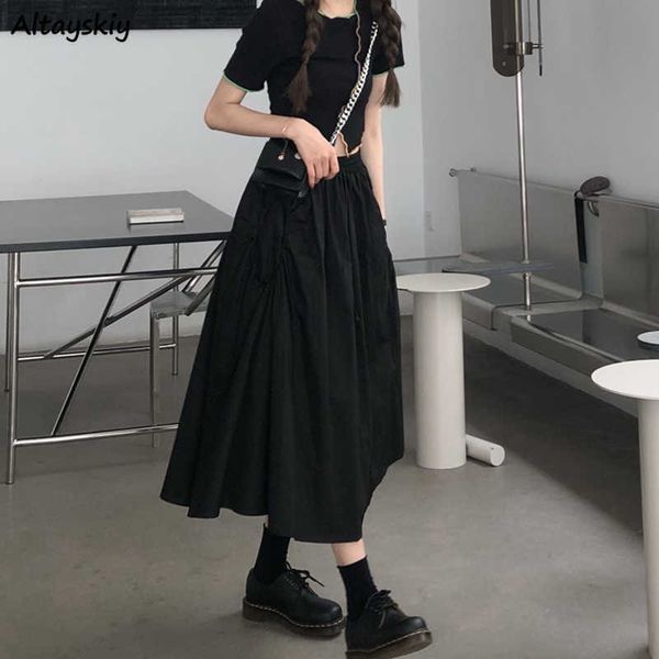 skirts skirts women popular solid tender a-line stylish mid-calf all-match korean version minimalist high waist dents basic harajuku l230224, Black
skirts skirts women popular solid tender a-line stylish mid-calf all-match korean version minimalist high waist dents basic harajuku l230224, Black