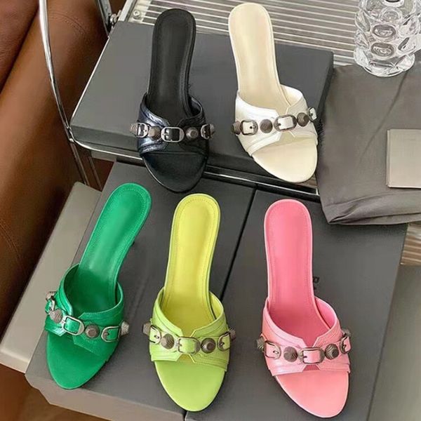 slippers 2023 summer fashion brand fish mouth high heel casual sandals rivet comfortable women s shoes 230224, Black
slippers 2023 summer fashion brand fish mouth high heel casual sandals rivet comfortable women s shoes 230224, Black