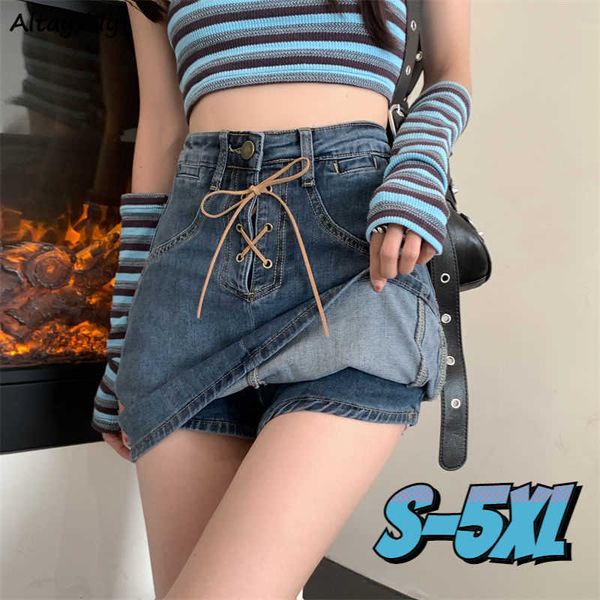 skirts s-5xl mini skirts women denim summer vintage ladies streetwear with lining all-match ulzzang fashion faldas lace-up design basic l230, Black
skirts s-5xl mini skirts women denim summer vintage ladies streetwear with lining all-match ulzzang fashion faldas lace-up design basic l230, Black