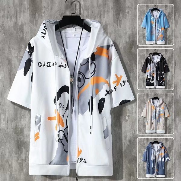 men's hoodies sweatshirts summer men's hoodies korean fashion harajuku streetwear short sleeve hoodie men casual men clothing hood, Black
men's hoodies sweatshirts summer men's hoodies korean fashion harajuku streetwear short sleeve hoodie men casual men clothing hood, Black