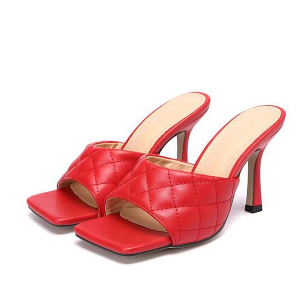 slippers woman marian sqaure toe red quilted mule heels shoes pu high heel mules women sandals sliper 9cm heels sandal designer sandal platf, Black
slippers woman marian sqaure toe red quilted mule heels shoes pu high heel mules women sandals sliper 9cm heels sandal designer sandal platf, Black