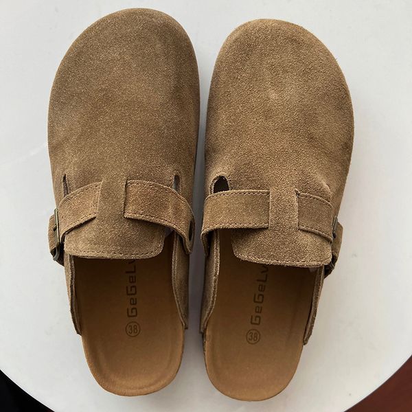 slippers womens shoes closed toe cow suede leather clogs sandals retro fashion garden mule clog slide 230224, Black
slippers womens shoes closed toe cow suede leather clogs sandals retro fashion garden mule clog slide 230224, Black