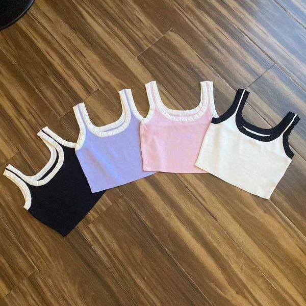 luxury designer womens knits summer sleeveless tee knitted suspender vest embroidery logo elegant multicolor fashion street wear out-fit su, White
luxury designer womens knits summer sleeveless tee knitted suspender vest embroidery logo elegant multicolor fashion street wear out-fit su, White