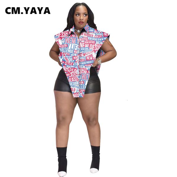 women's plus size t-shirt cm.yaya plus siz women shirts letter print short sleeve turn-down collar single breasted casual fashion stre, Black
women's plus size t-shirt cm.yaya plus siz women shirts letter print short sleeve turn-down collar single breasted casual fashion stre, Black