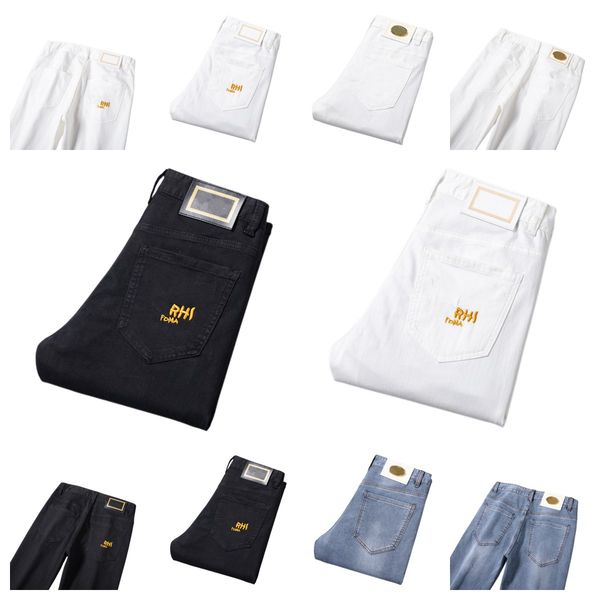 men's jeans spring summer thin slim fit european american high-end brand small straight double f pants kf9927, Blue
men's jeans spring summer thin slim fit european american high-end brand small straight double f pants kf9927, Blue