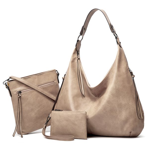 hbp fashion handbag women's bag tote bag solid color large capacity three-piece design shoulder bag
hbp fashion handbag women's bag tote bag solid color large capacity three-piece design shoulder bag
