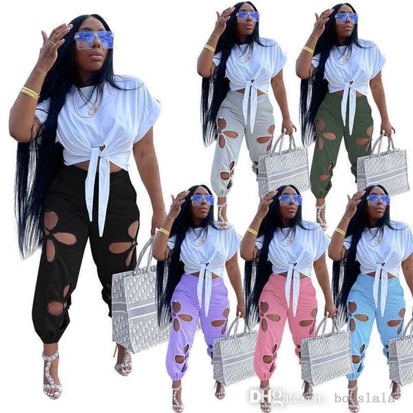 women pants set drawstring cotton pullover sunscreen short sleeve lace hole irregular set outfits 2023, White
women pants set drawstring cotton pullover sunscreen short sleeve lace hole irregular set outfits 2023, White