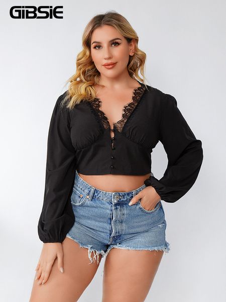 women's plus size t-shirt gibsie plus size black lace patchwork crop blouse women deep v neck long sleeve casual sweet ladies blouses a
women's plus size t-shirt gibsie plus size black lace patchwork crop blouse women deep v neck long sleeve casual sweet ladies blouses a