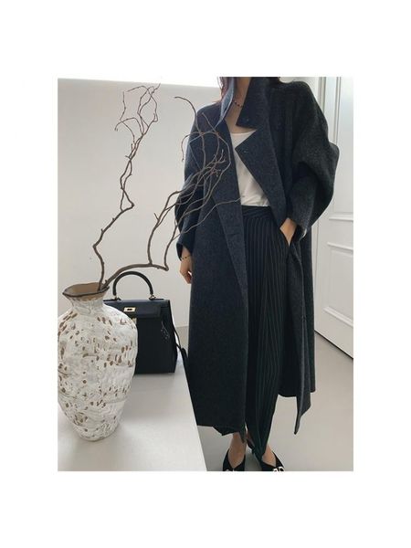 women's jackets stand collar side breasted design doublesided black long rabbit hair woolen overcoat women loose lacing up wool coat ja, Black;brown
women's jackets stand collar side breasted design doublesided black long rabbit hair woolen overcoat women loose lacing up wool coat ja, Black;brown