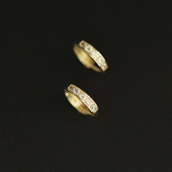 stud goldtutu 9k real gold earrings hoops earrings circle jewelry minimalism 230224, Golden;silver