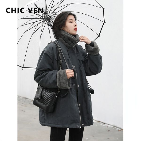 women's jackets chic ven coat thick warm casual solid woman parka plush jacket female overcoat ladies outerwear autumn winter 230224, Black;brown
women's jackets chic ven coat thick warm casual solid woman parka plush jacket female overcoat ladies outerwear autumn winter 230224, Black;brown