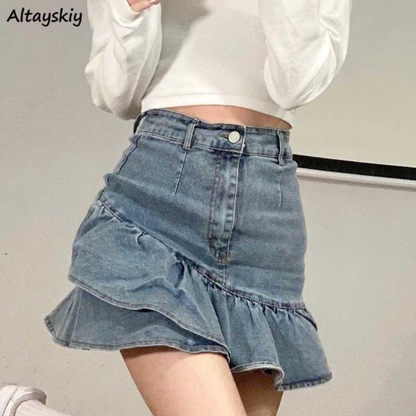 skirts women mini denim skirts solid vintage ruffles sweet fashion slim a-line asymmetrical design streetwear all-match ulzzang teens l23022, Black
skirts women mini denim skirts solid vintage ruffles sweet fashion slim a-line asymmetrical design streetwear all-match ulzzang teens l23022, Black