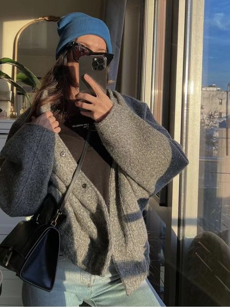 women s jackets gray simple casual stand collar 2023 solid color loose button long sleeve fashion warm plush women coat 230223, Black;brown
women s jackets gray simple casual stand collar 2023 solid color loose button long sleeve fashion warm plush women coat 230223, Black;brown