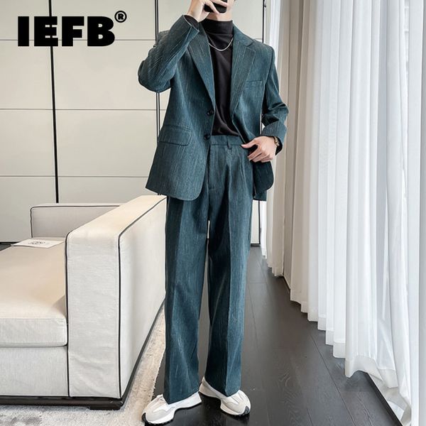 men s tracksuits iefb casual solid color male suit pearlescent pink stripe loose single breasted blazer straight pants 2023 two piece set 9a, Gray
men s tracksuits iefb casual solid color male suit pearlescent pink stripe loose single breasted blazer straight pants 2023 two piece set 9a, Gray