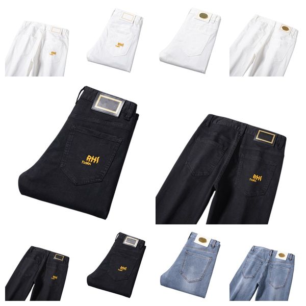 men's jeans spring summer thin slim fit european american high-end brand small straight double f pants kf9927-1, Blue
men's jeans spring summer thin slim fit european american high-end brand small straight double f pants kf9927-1, Blue
