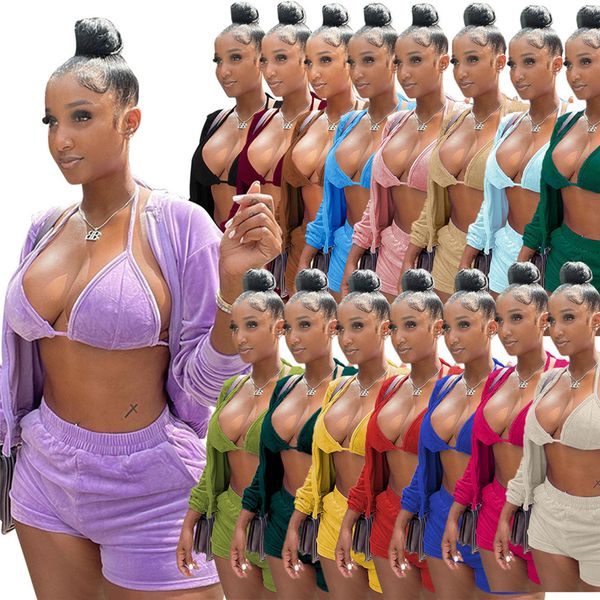 designer summer two peices set women solid velour shorts long sleeve short coat push-up bra women casual sweet tracksuit jecket women clothi, White
designer summer two peices set women solid velour shorts long sleeve short coat push-up bra women casual sweet tracksuit jecket women clothi, White