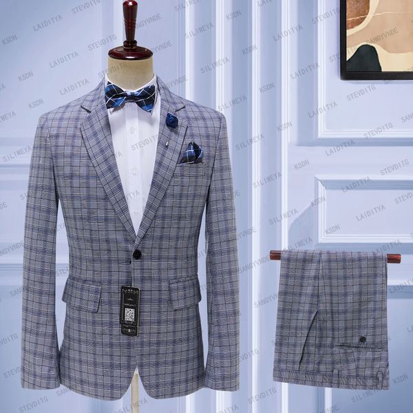 men s tracksuits 2023 grey blue plaid business blazers jacket trousers high end wedding party groom suit 2 pieces sets coat pants big size 2, Gray
men s tracksuits 2023 grey blue plaid business blazers jacket trousers high end wedding party groom suit 2 pieces sets coat pants big size 2, Gray