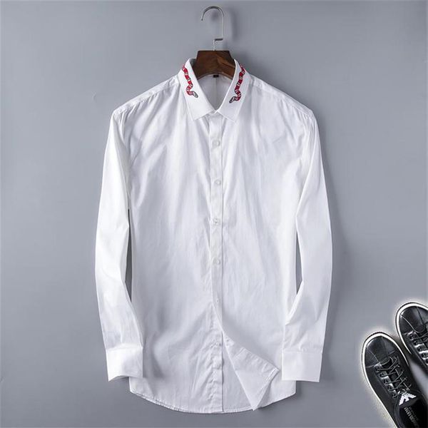 brand men's business casual shirt mens long sleeve striped slim fit camisa masculina social male t-shirts new fashion man che293i, White;black
brand men's business casual shirt mens long sleeve striped slim fit camisa masculina social male t-shirts new fashion man che293i, White;black