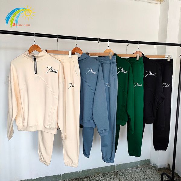 men s tracksuits men women streetwear loose embroidered rhude suit autumn winter half zipper drawstring inside tags 230224, Gray
men s tracksuits men women streetwear loose embroidered rhude suit autumn winter half zipper drawstring inside tags 230224, Gray