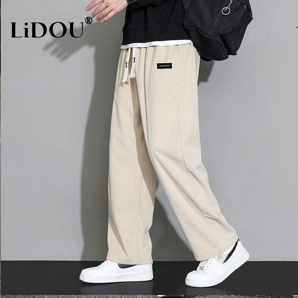 mens pants spring autumn fashion temperament korean corduroy wideleg pants man loose casual solid color male sweatpants streetwear clothes 2, Black
mens pants spring autumn fashion temperament korean corduroy wideleg pants man loose casual solid color male sweatpants streetwear clothes 2, Black
