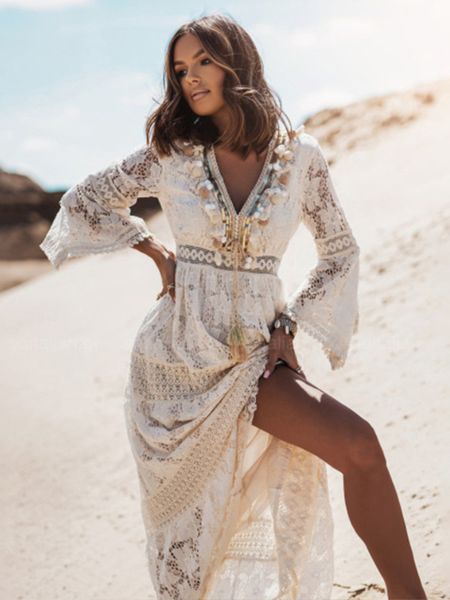 casual dresses long women boho lace maxi summer beach holiday white wedding ladies retro v neck sundress ropa mujer 230224, Black;gray
casual dresses long women boho lace maxi summer beach holiday white wedding ladies retro v neck sundress ropa mujer 230224, Black;gray