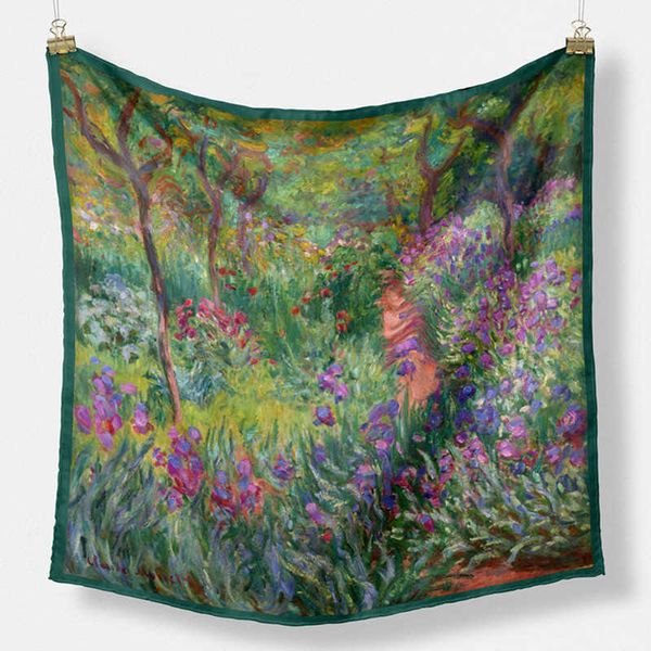 100% twill silk scarf women hijab 53cm square hair bandana head scarf neckerchief monet alice gard oil painting neck scarf, Blue;gray
100% twill silk scarf women hijab 53cm square hair bandana head scarf neckerchief monet alice gard oil painting neck scarf, Blue;gray