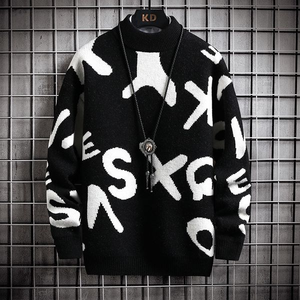 men's tshirts winter turtleneck sweater cashmere pullover fashion knit loose s sweaters harajuku streetwear soft warm pull homme 230223, White;black
men's tshirts winter turtleneck sweater cashmere pullover fashion knit loose s sweaters harajuku streetwear soft warm pull homme 230223, White;black